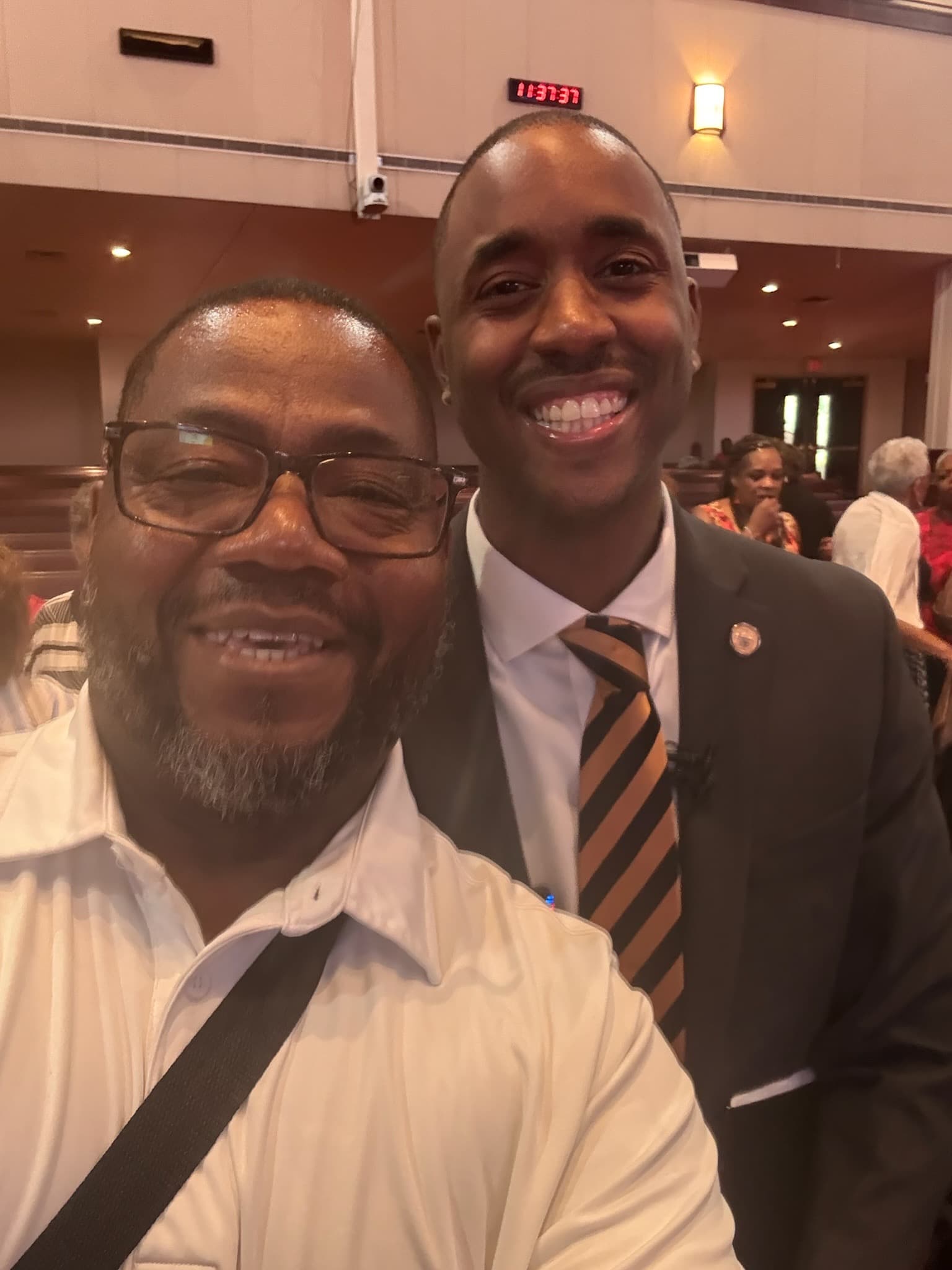 Coach Martin with Councilman Edward Burroughs